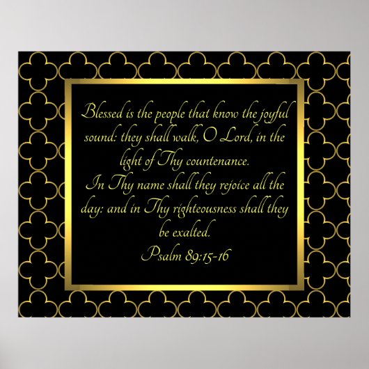 詩編89:15-16 ポスター (正面)
