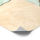 詩編9神へヘブライ語と英語のフローラ芸術への信頼 ポスター (角)