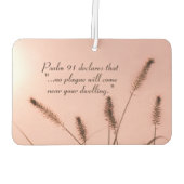 詩編91あなたの家の近くに来ペストは起こらない カーエアーフレッシュナー (裏面)