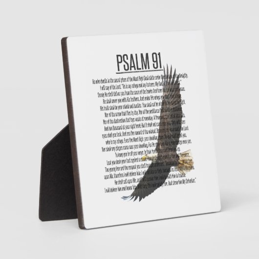 詩編91ソアリングイーグル聖なる書物、 経典アートプラーク フォトプラーク (正面)