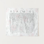 詩編91タイポグラフィクリスチャンフローラ タペストリー (正面(横))