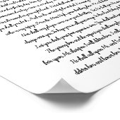 詩編91バイブルアートソフトグリーン葉クリスチャン ポスター (角)