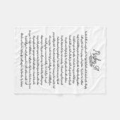 詩編91バイブルデザインフェザー・クリスチャン フリースブランケット (正面(横))