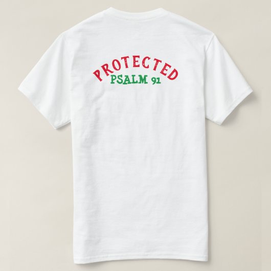 詩編91バイブル聖なる書物、 経典ガールズクリスチャンTシャツ Tシャツ (デザイン裏面)