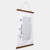 詩編91フォント聖書聖書木巻物 吊り下げ型タペストリー (傾斜あり)