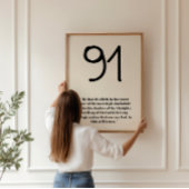 詩編91ミニマル聖なる書物、 経典プリント ポスター