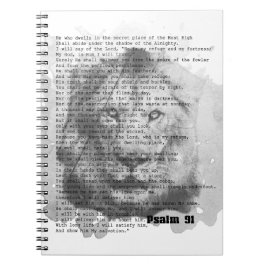 詩編91ヴィンテージ水彩獅子顔ジャーナル ノートブック