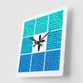 詩編91平方ウォールクロック スクエア壁時計 (傾斜)