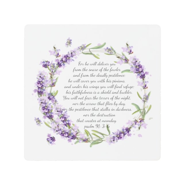 詩編91時3～6分 メタルプリント (正面)