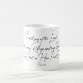 詩編91植物学モダンの葉バイブルバース コーヒーマグカップ (中央)