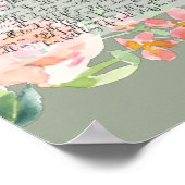 詩編91水彩画聖なる書物、 経典 ポスター (角)