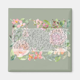 詩編91水彩画聖なる書物、 経典 マグネット