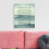 詩編91沿岸海ビーチ波 キャンバスプリント (インサイチュ (リビング))