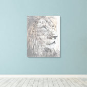 詩編91獅子聖書聖句素朴の聖書頭 キャンバスプリント (インサイチュ (ウッドフロア))