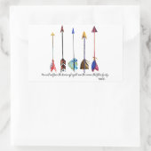 詩編91矢印 長方形シール (バッグ)