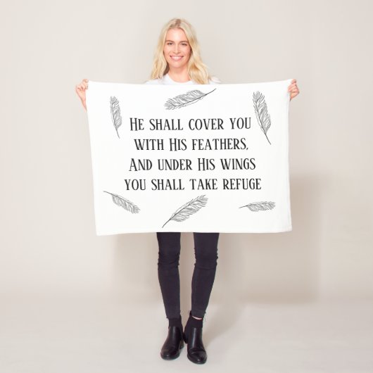 詩編91羽デザインクリスチャンフリースブランケット フリースブランケット (インサイチュ)