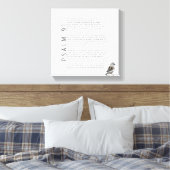 詩編91聖書聖なる書物、 経典クリスチャンの鳥のアートサイン キャンバスプリント (インサイチュ (寝室))