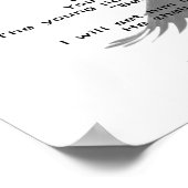 詩編91黒白の舞うイーグルクリスチャン ポスター (角)