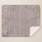 詩編91,聖なる書物、 経典&ユーカリ葉ス，紫 シェルパブランケット (正面(横))