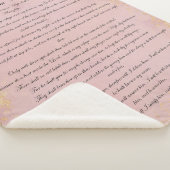 詩編91,聖なる書物、 経典&ユーカリ葉，ピンク シェルパブランケット (3/4)