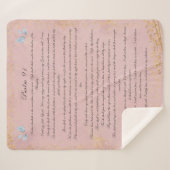 詩編91,聖なる書物、 経典&ユーカリ葉，ピンク シェルパブランケット (正面(横))