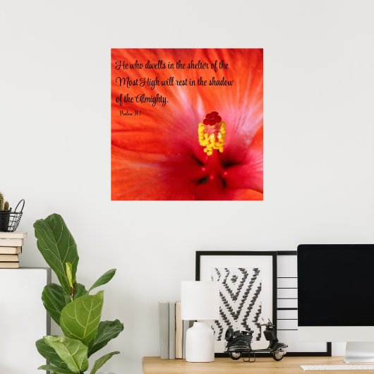 詩編91:1ポスター ポスター (ホームオフィス)