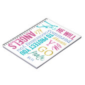 詩編91:11天使聖なる書物、 経典祈りの言葉ジャーナルSermon ノートブック (左側)