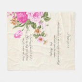 詩編91:1-2 フリースブランケット (正面(横))