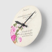 詩編91:1-2 ラウンド壁時計 (傾斜)