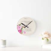 詩編91:1-2 ラウンド壁時計 (ホーム)