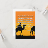 詩編91:1-2 KJVバイブル聖句フラットグリーティングカード カード (正面/裏面インサイチュ)