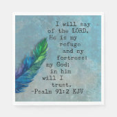 詩編91:2 KJVバイブル聖句紙ナプキンス スタンダードランチョンナプキン (正面)