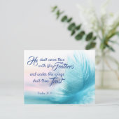 詩編91:4キングジェームス版はがき ポストカード (スタンド正面)