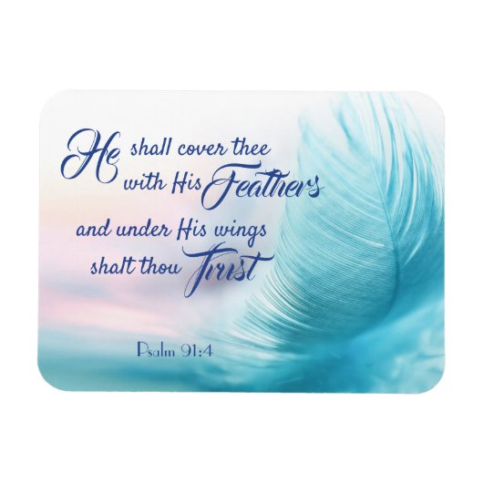 詩編91:4キングジェームズマグネット マグネット (横)