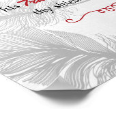 詩編91:4モノクロ羽毛ポスター ポスター (角)