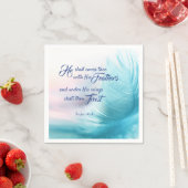 詩編91:4紙ナプキンス – キングジェームズ版 スタンダードカクテルナプキン (インサイチュ)