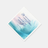 詩編91:4紙ナプキンス – キングジェームズ版 スタンダードカクテルナプキン (角)