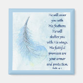 詩編91:4羽 マグネット (正面)