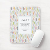 詩編91:4聖なる書物、 経典と羽デザインアートプリント マウスパッド (マウス)