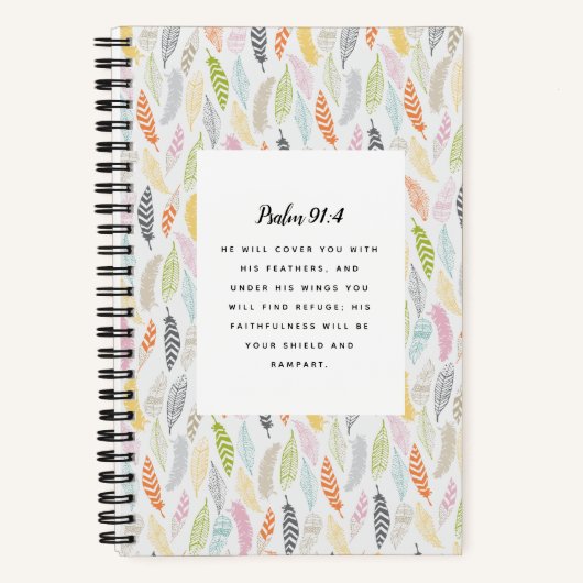 詩編91:4聖なる書物、 経典 ノートブック (正面)