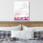 詩編95聖句ヘブライ語と英語芸術 キャンバスプリント (インサイチュ (寝室))