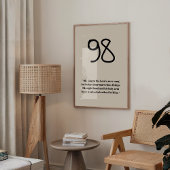 詩編98ミニマル聖なる書物、 経典プリント ポスター