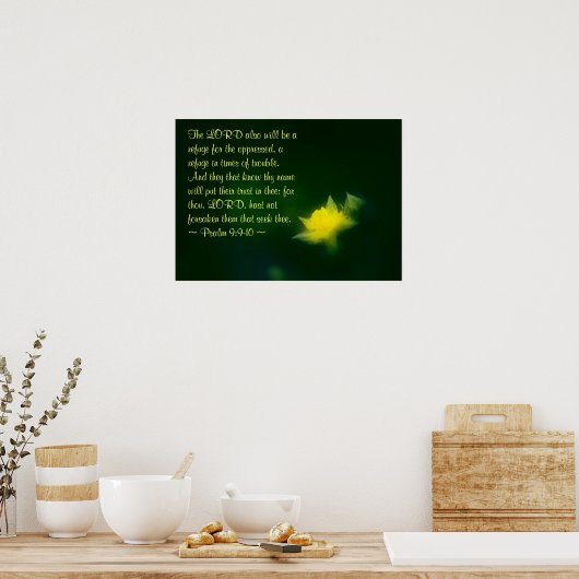 詩編9:9-10 ポスター (キッチン)