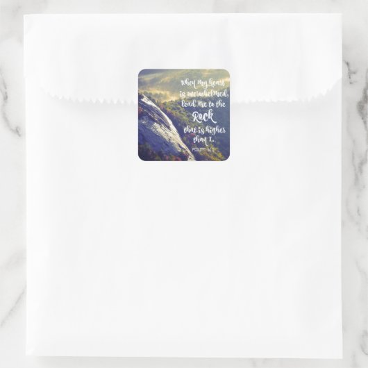 詩編:私のハートが詩に圧倒されたとき スクエアシール (バッグ)