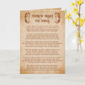 詩虹の橋のための馬悔やみや弔慰 カード (黄色い花)