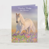 詩虹の橋のための馬悔やみや弔慰 カード (正面)