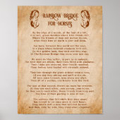 詩虹の橋のための馬悔やみや弔慰 ポスター (正面)