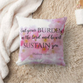 詩55:22聖書の詩装飾用クッション クッション (ブランケット)