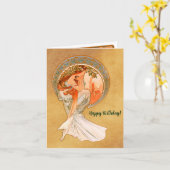 詩,ハッピーバースデー カード (黄色い花)