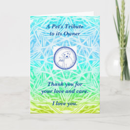 詩：ペットの損失のための心地よい; BYG，折り畳み カード
